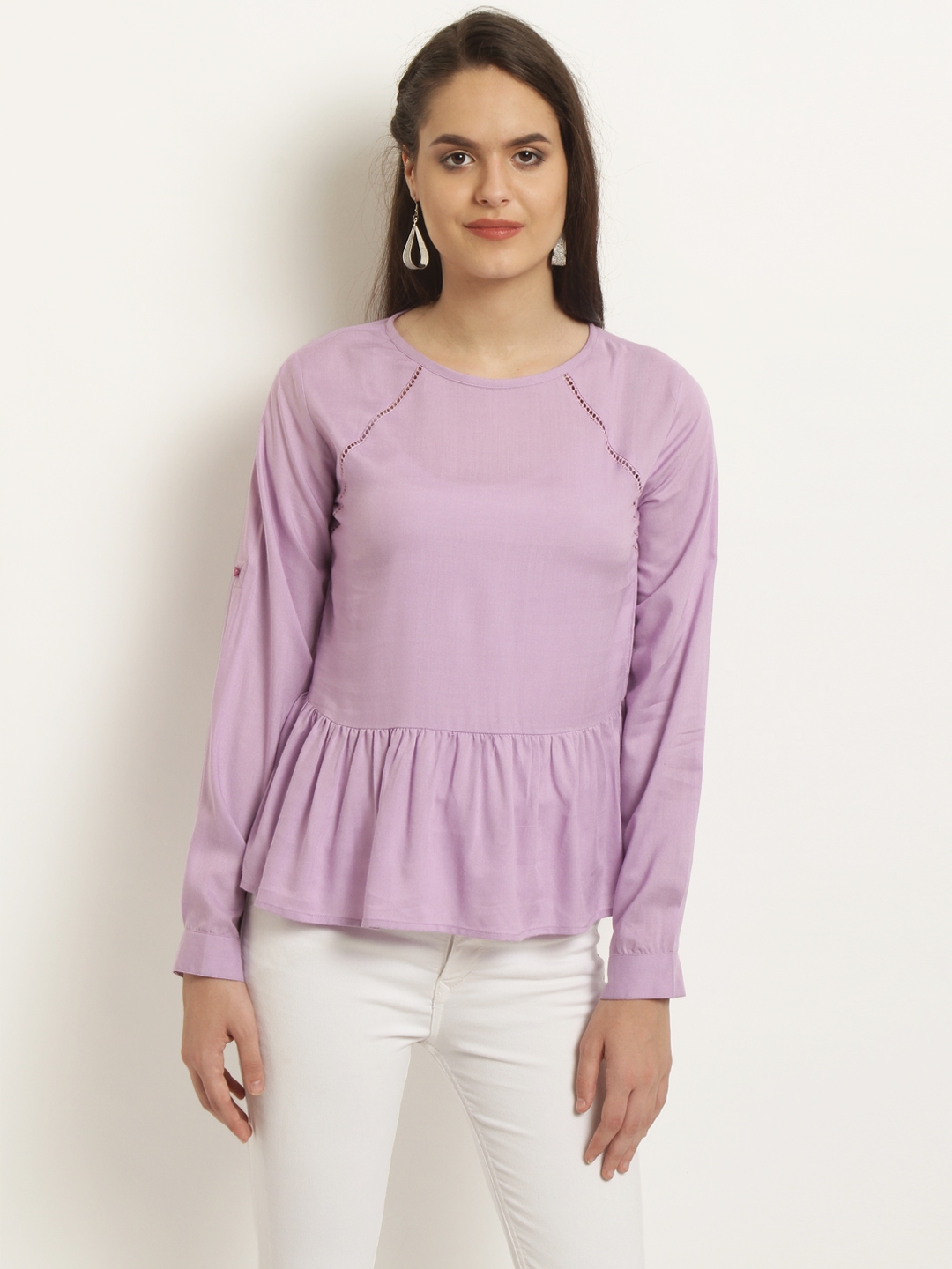 Buy RARE Women Lavender Solid Top - Tops for Women 7487372 | Myntra
