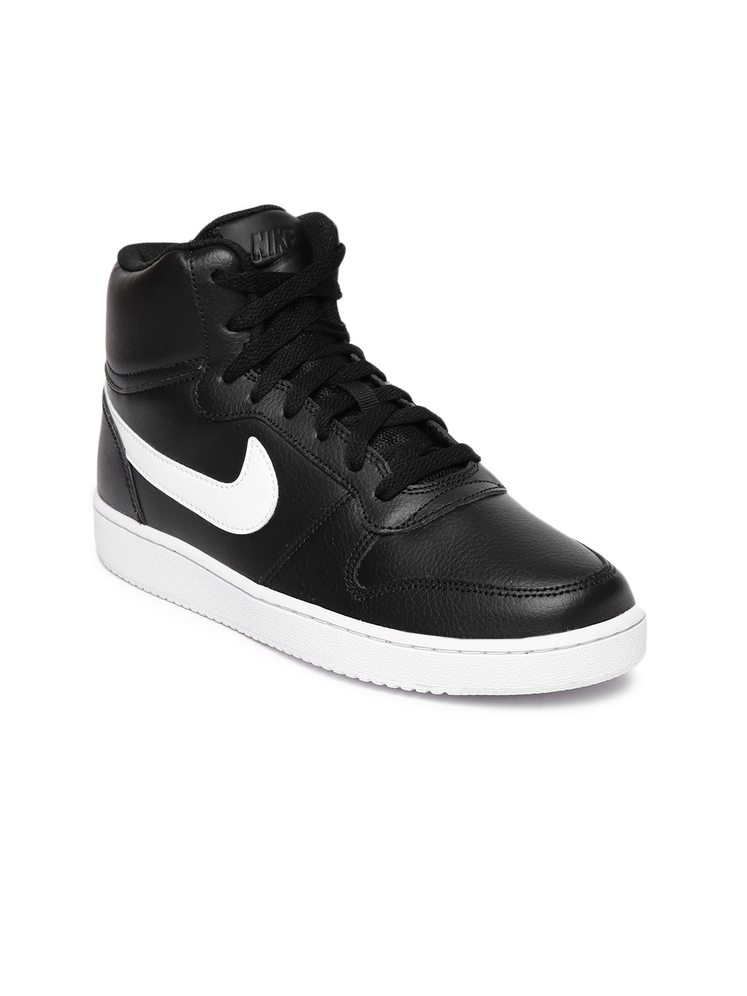 Buy Nike Women Black Solid Ebernon Mid Top Sneakers - Casual Shoes for Women 7487796 | Myntra