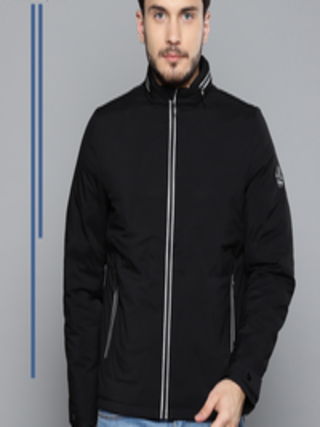 Buy Louis Philippe Sport Men Black Solid Padded Jacket - Jackets for ...