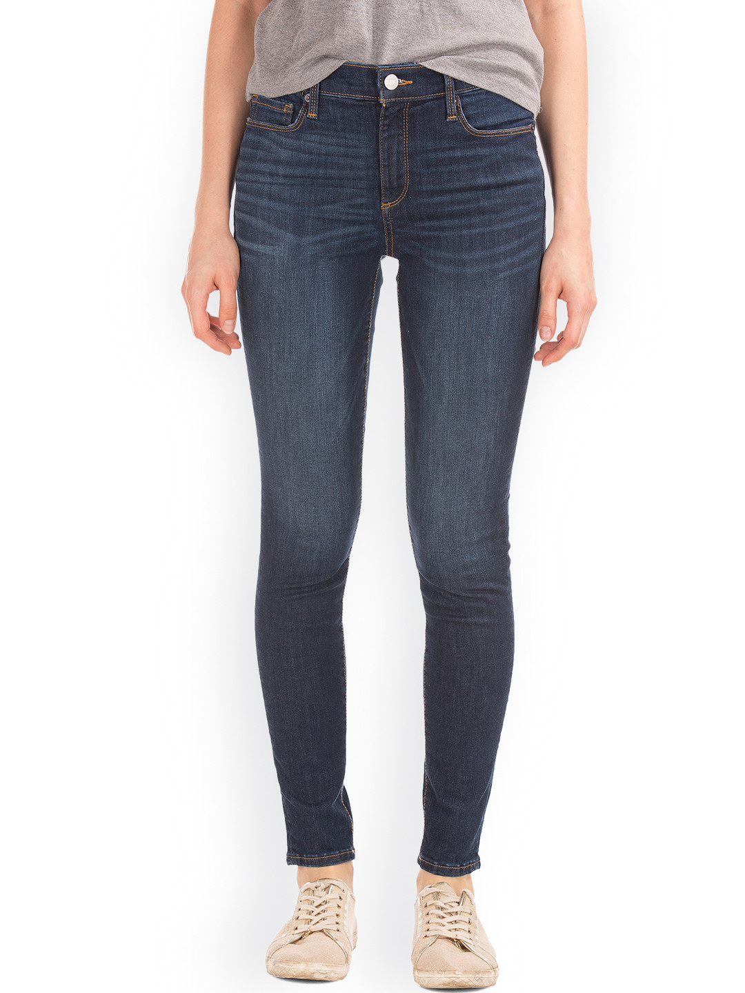 Buy GAP Navy Blue Women Mid Rise True Skinny Jeans In Sculpt Jeans