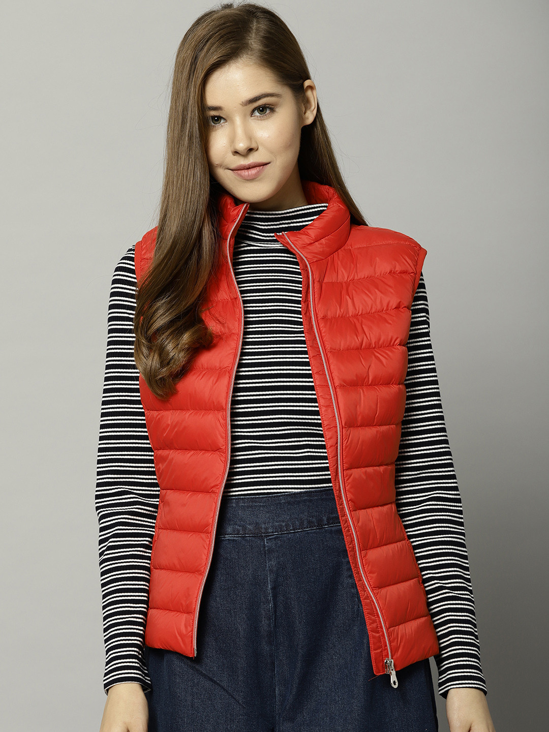Buy Marks & Spencer Women Red Solid Hooded Puffer Jacket Jackets for