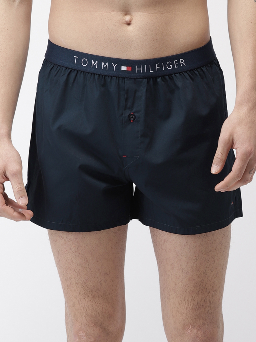 Buy Tommy Hilfiger Men Navy Blue Solid Pure Cotton Pure Cotton Pure Cotton Boxers A8ab2109 2079