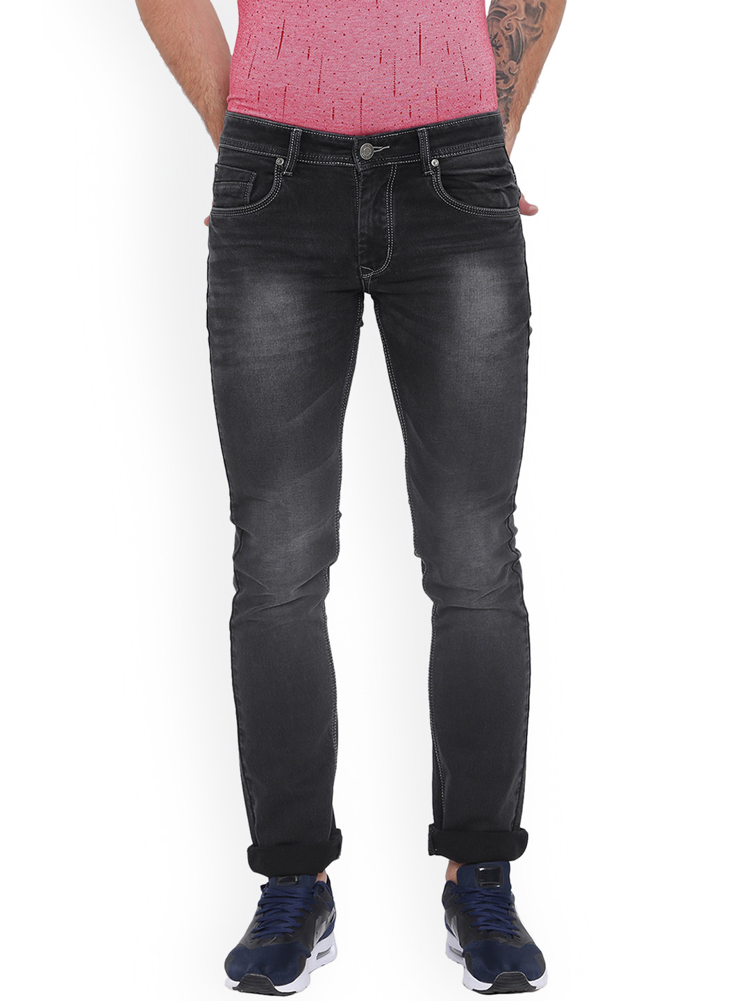 Buy Duke Men Grey Regular Fit Mid Rise Clean Look Stretchable Jeans