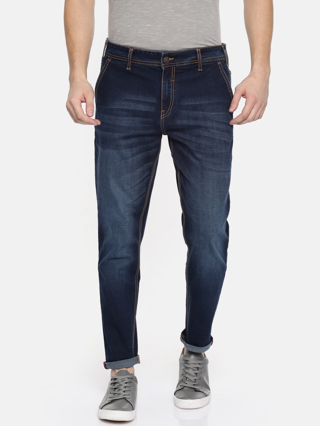Buy Ecko Unltd Men Blue Slim Fit Mid Rise Clean Look Stretchable Jeans ...