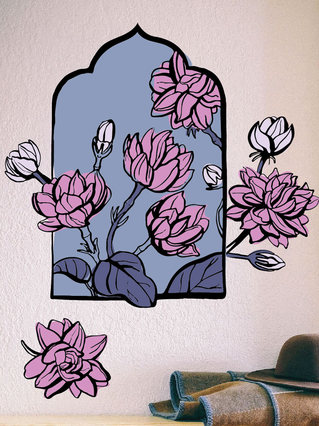 Buy Asian Paints Multicoloured Mogra Printed Wall Sticker Decals And