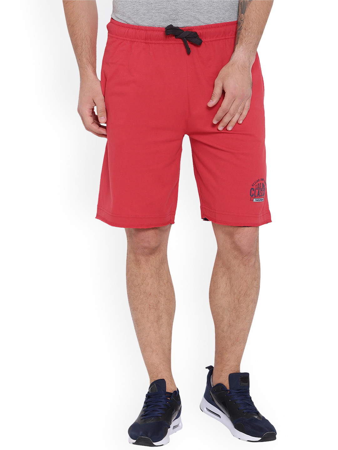 Buy Design Classics Men Red Solid Regular Fit Sports Shorts Shorts