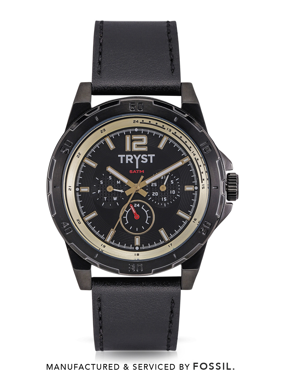 Buy TRYST Manufactured & Serviced By Fossil Men Black Watch Watches