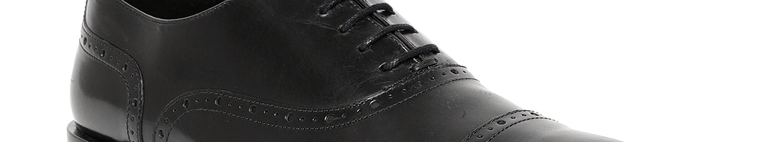Buy Geox Men Black Solid Leather Formal Brogues - Formal Shoes for Men ...