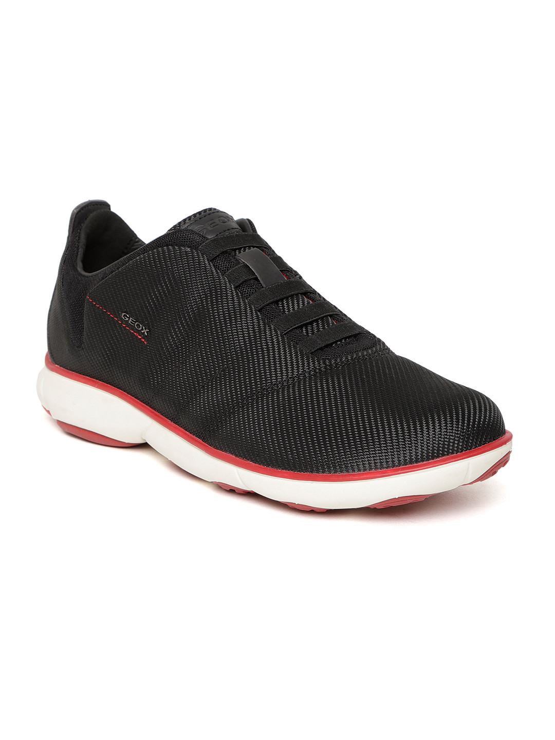 Buy Geox Men Black Self Striped Sneakers Casual Shoes