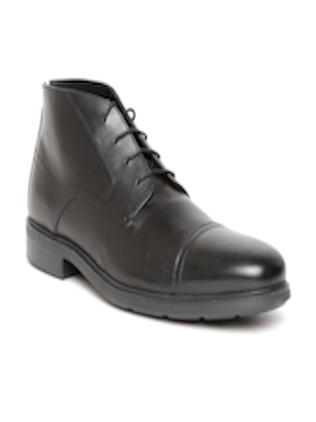 Buy Geox Men Black Leather Mid Top Formal Derbys - Formal Shoes for Men ...