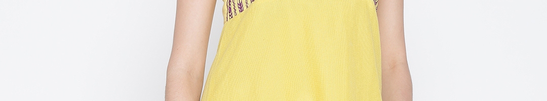 Buy Global Desi Yellow A Line Dress - Dresses for Women ...