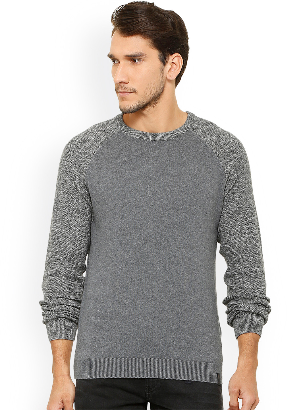 Buy Van Heusen Sport Men Grey Solid Pullover - Sweaters for Men 7525589 | Myntra