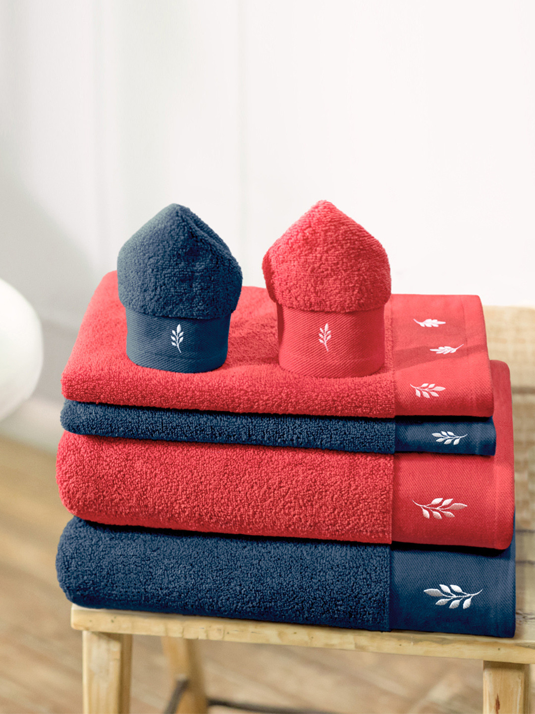 Buy Swiss Republic Set Of 6 Cotton 700 GSM Towel Set Towel Set for