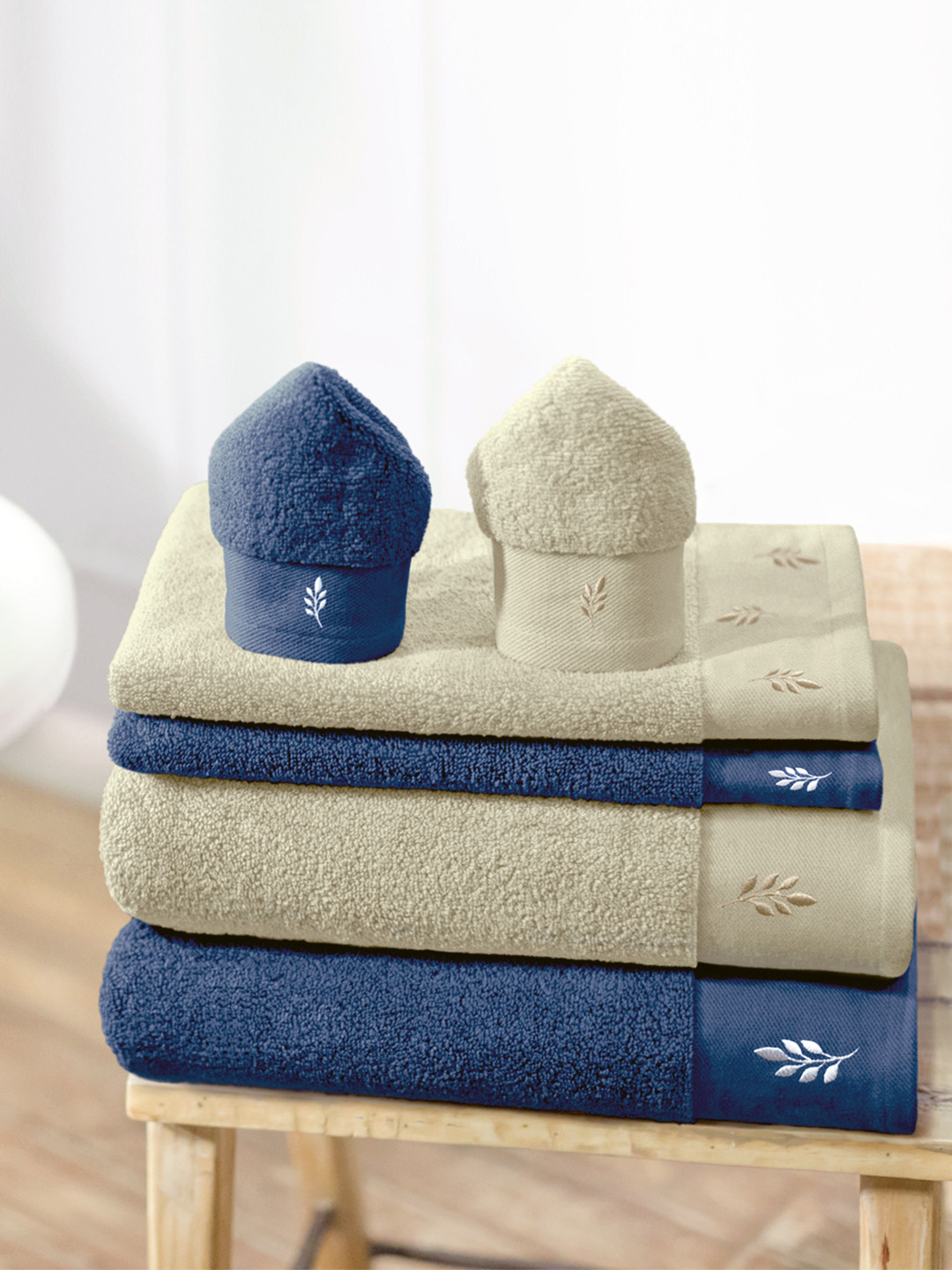 Buy Swiss Republic Set Of 6 Cotton 700 GSM Towel Set Towel Set for