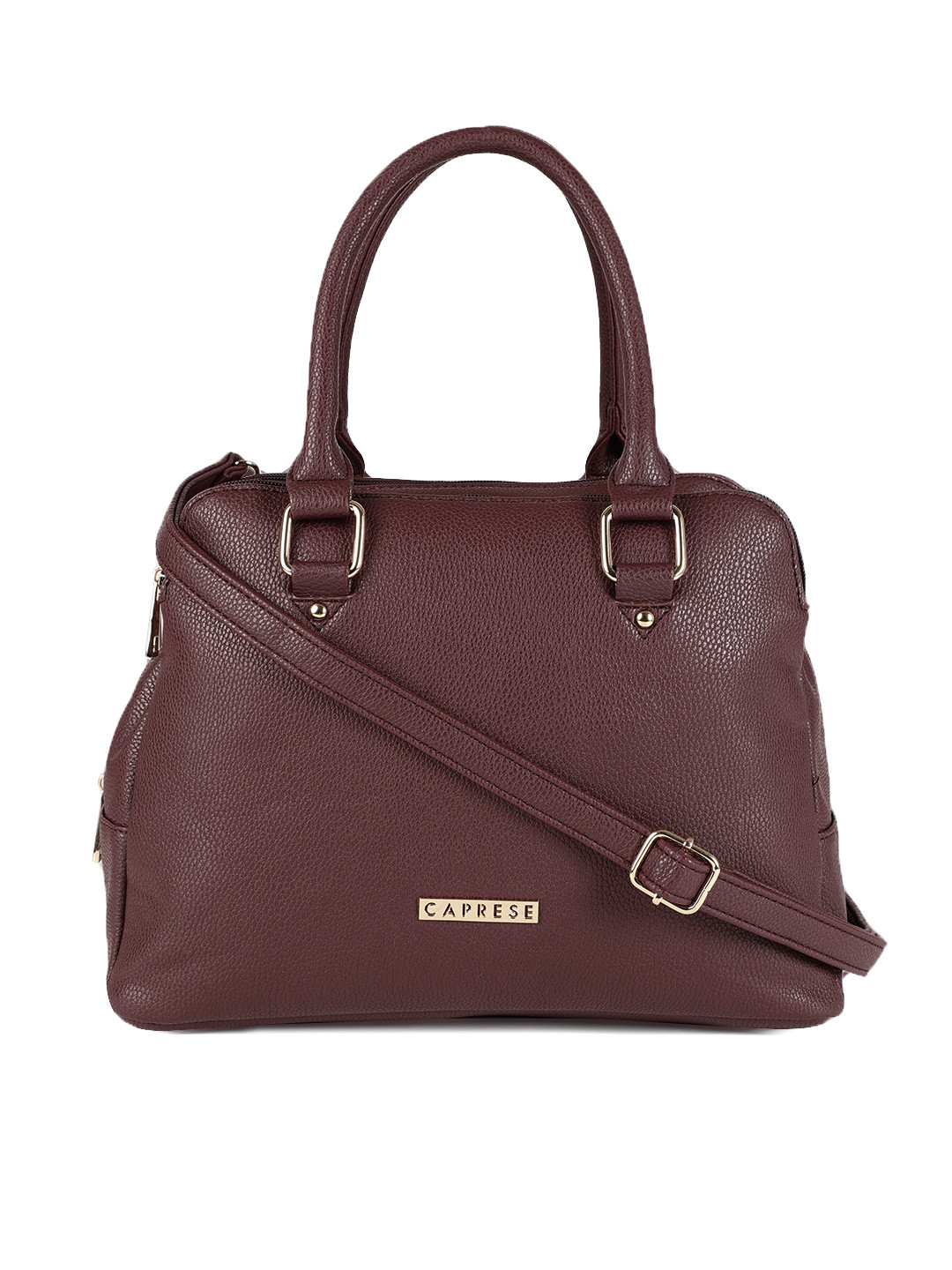 Buy Caprese Burgundy Solid Handheld Bag Handbags for Women 7532253