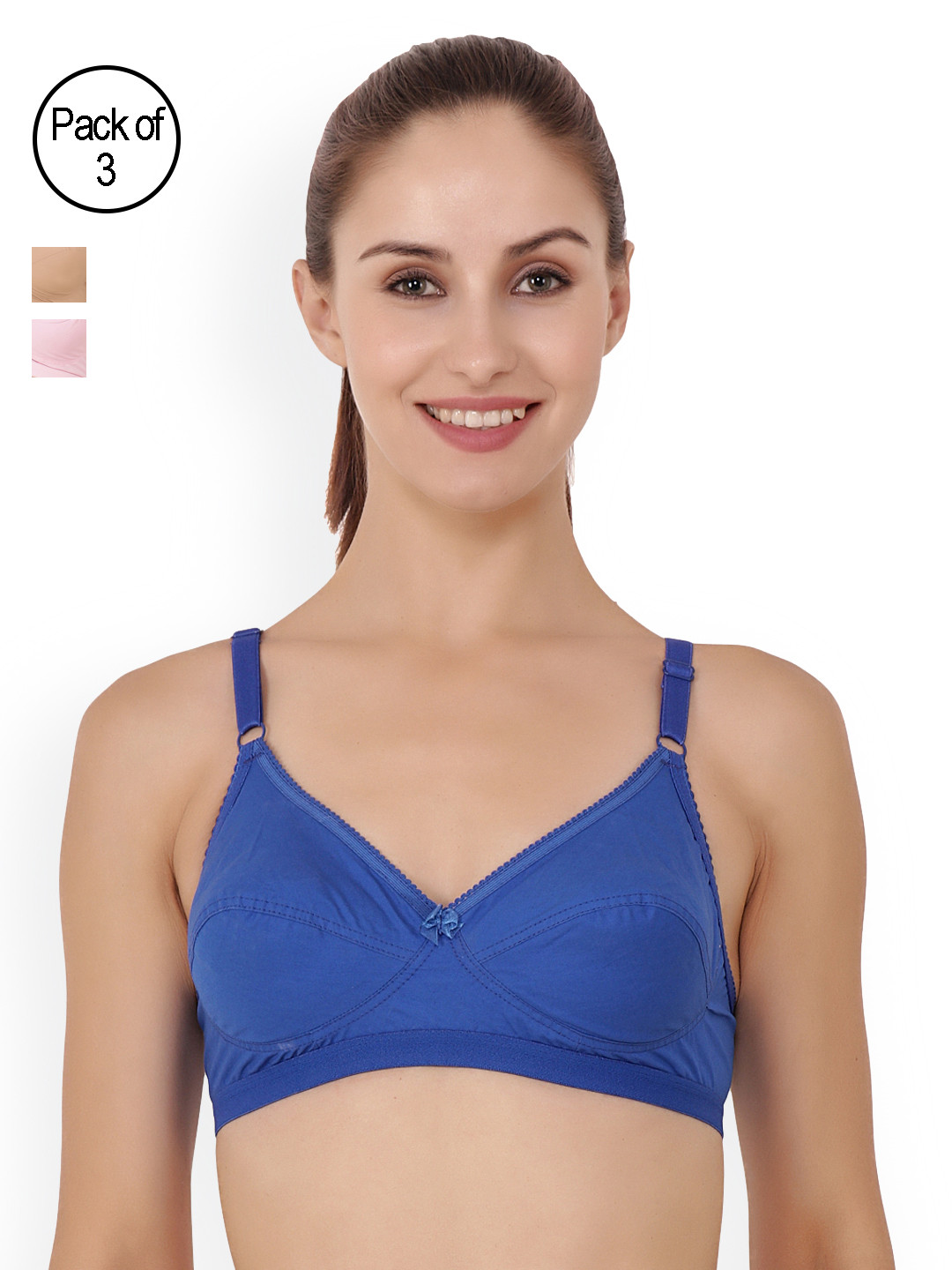Buy Floret Pack Of 3 Full Coverage Everyday Bras Nari Bra for Women