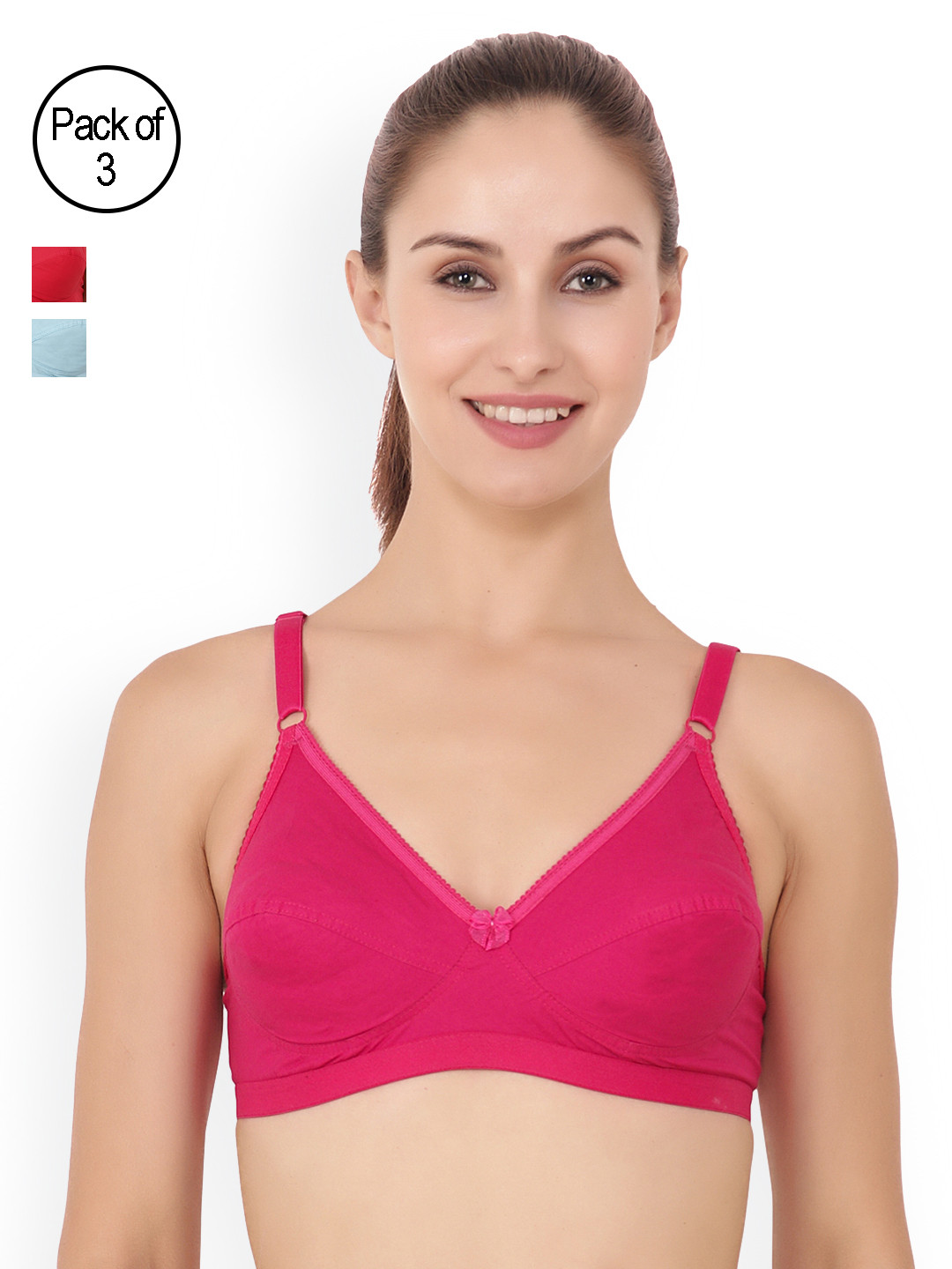 Buy Floret Pack Of 3 Full Coverage Everyday Bras Nari Bra for Women