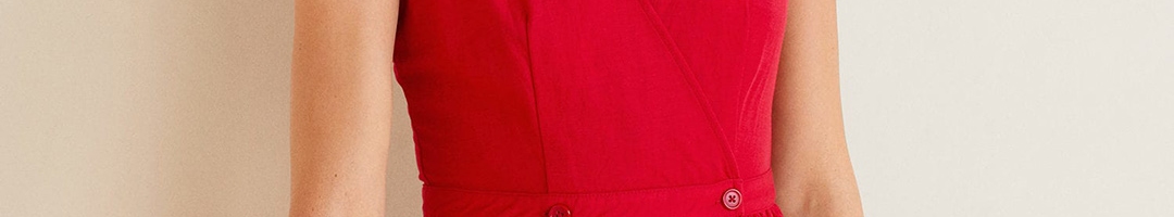Buy MANGO Women Red Solid Wrap Dress - Dresses for Women 7544456 | Myntra