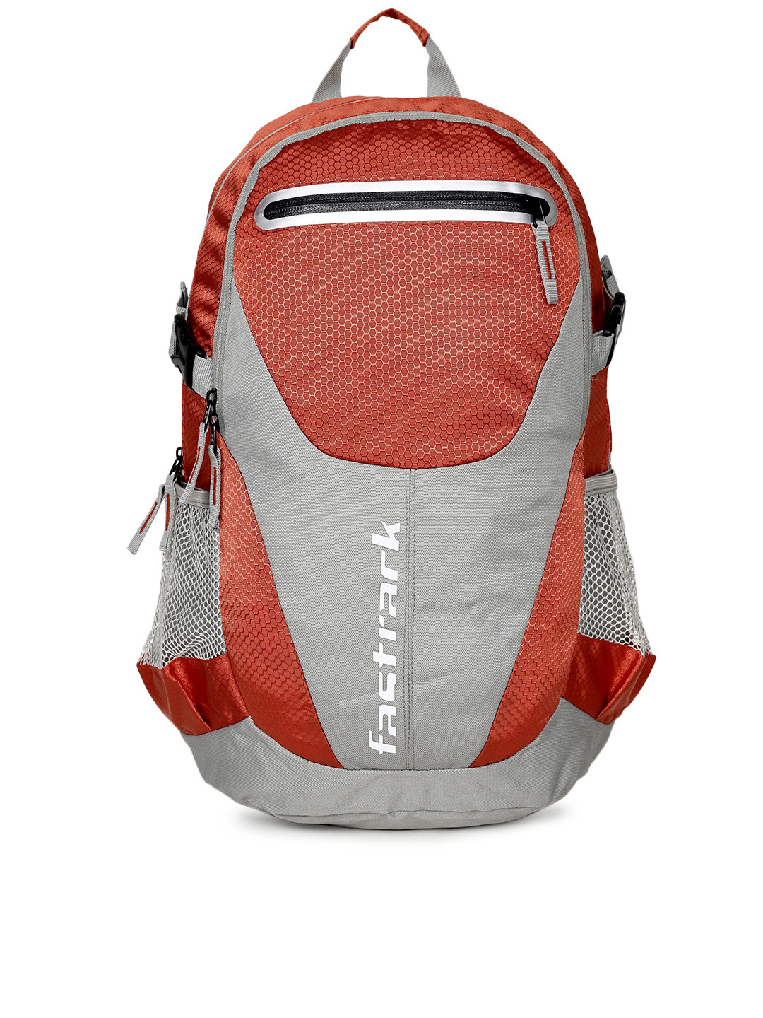Buy Fastrack Unisex Red & Grey Colourblocked Laptop Backpack
