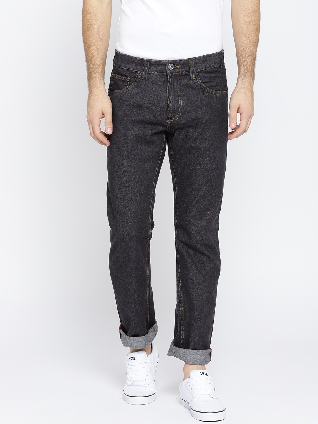 Buy OVS Men Black Regular Fit Mid Rise Clean Look Jeans - Jeans for Men ...