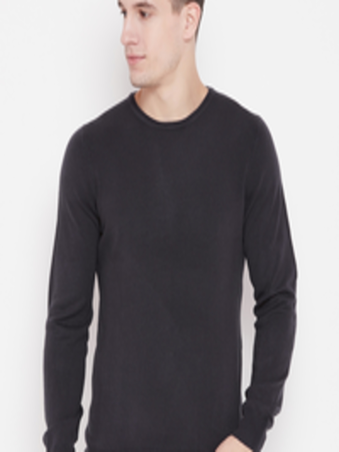 Buy OVS Men Black Solid Pullover - Sweaters for Men 7561036 | Myntra