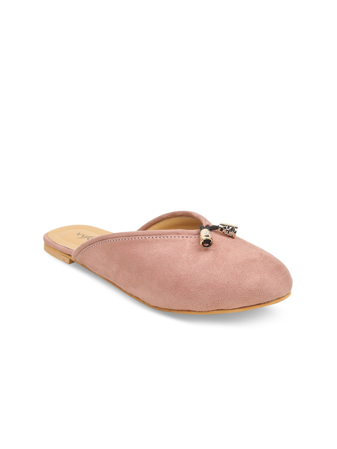 dusty pink mules