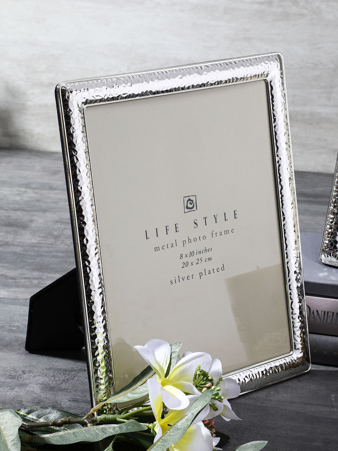 Buy Pure Home And Living Silver Toned Textured Photo Frame Photo