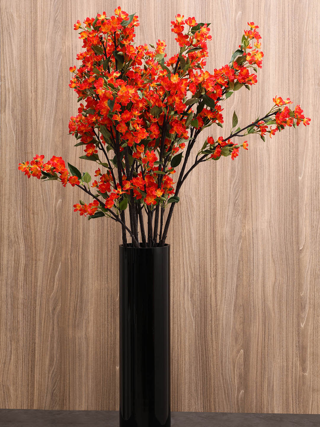 Buy Pure Home And Living Orange Artificial Blossom Flower Stem