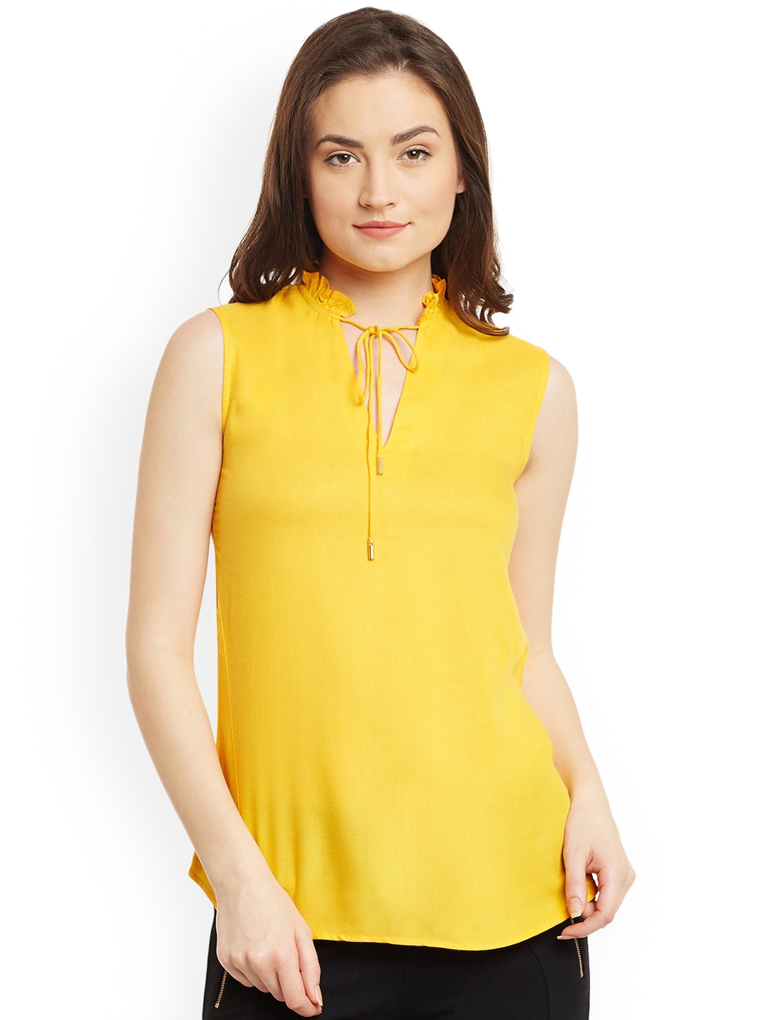 Buy The Vanca Women Yellow Solid A Line Top - Tops for Women 7575525 ...