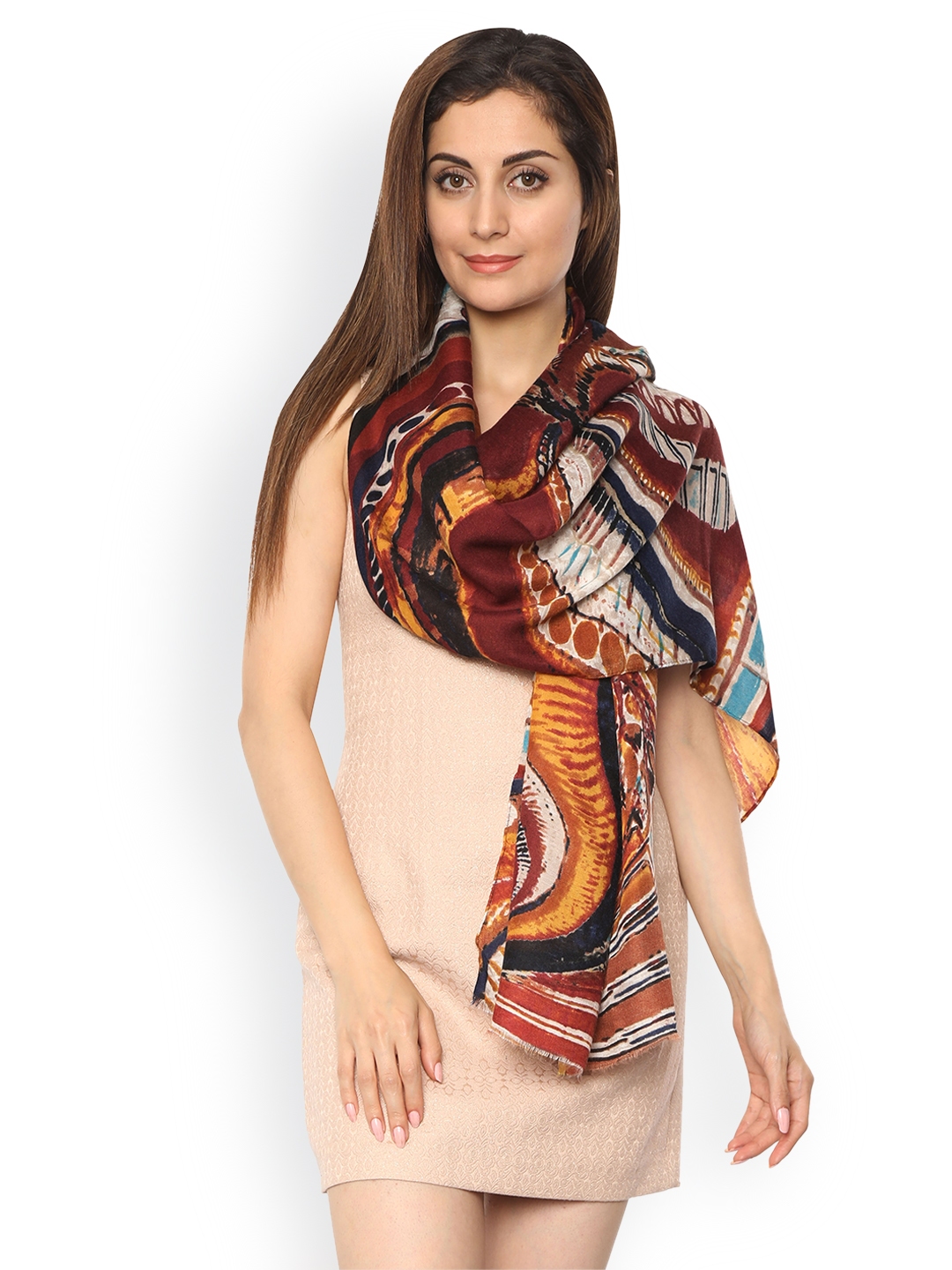 Buy FabSeasons Multicoloured Printed Scarf Scarves for Women 7576001