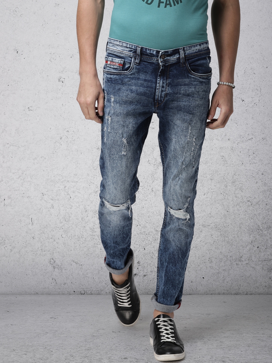 highly distressed jeans