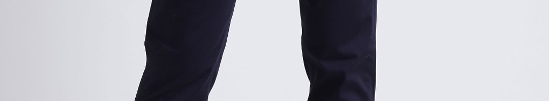 Buy Lotus Women Navy Blue Regular Fit Solid Formal Trousers - Trousers ...