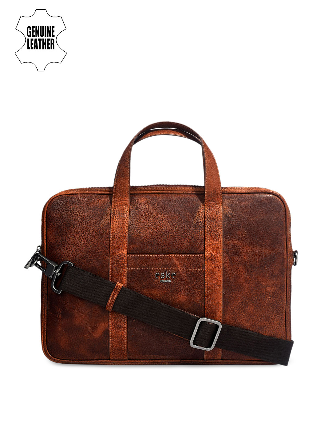 Buy Eske Men Brown Solid Laptop Bag Laptop Bag for Men 7584144 Myntra