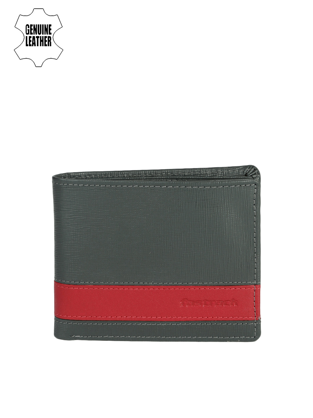 Buy Fastrack Men Charcoal Grey Colourblocked Two Fold Wallet Wallets for Men 758420 Myntra