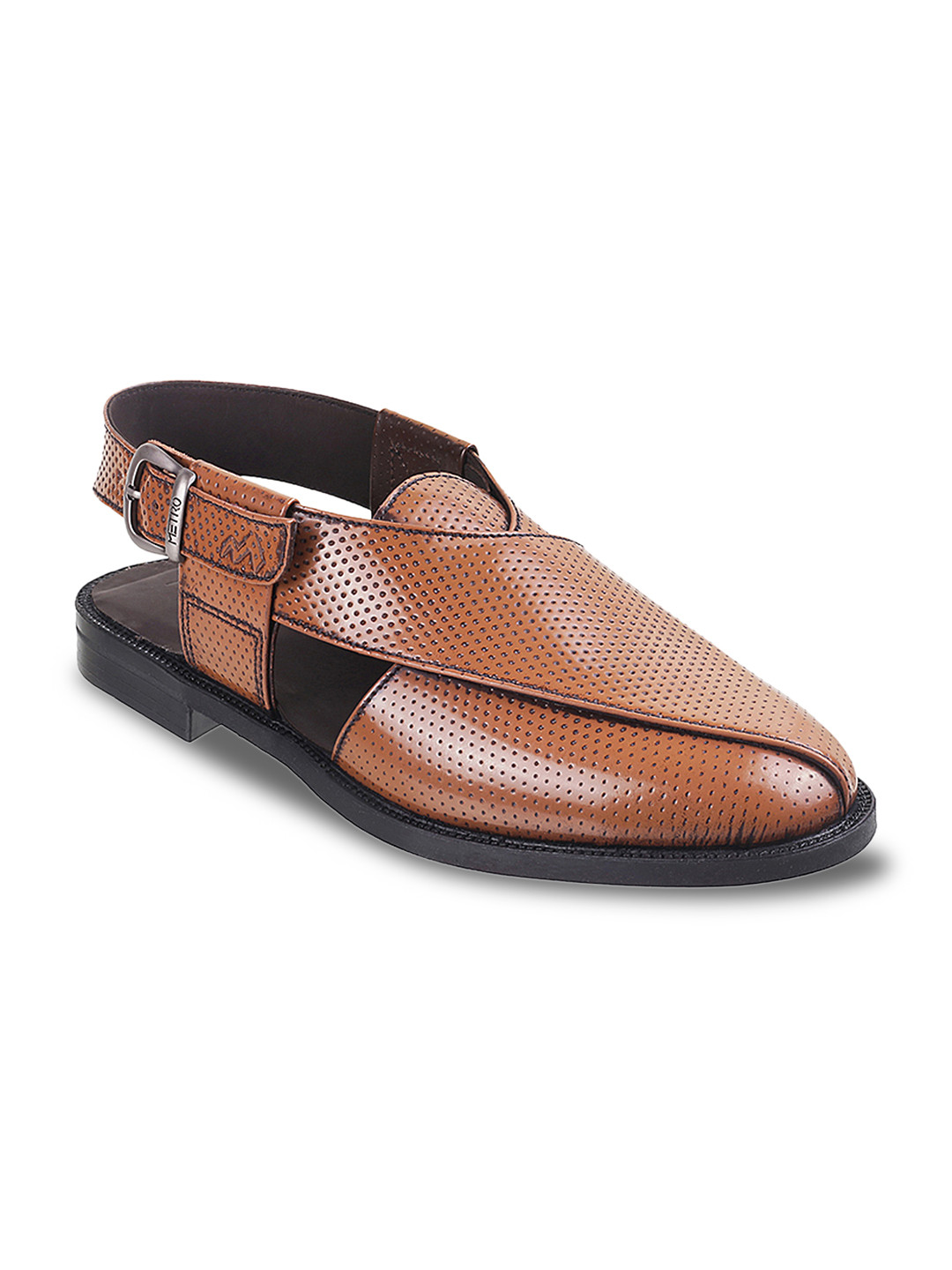 Buy Metro Men Tan Leather Comfort Sandals Sandals for Men 7584663
