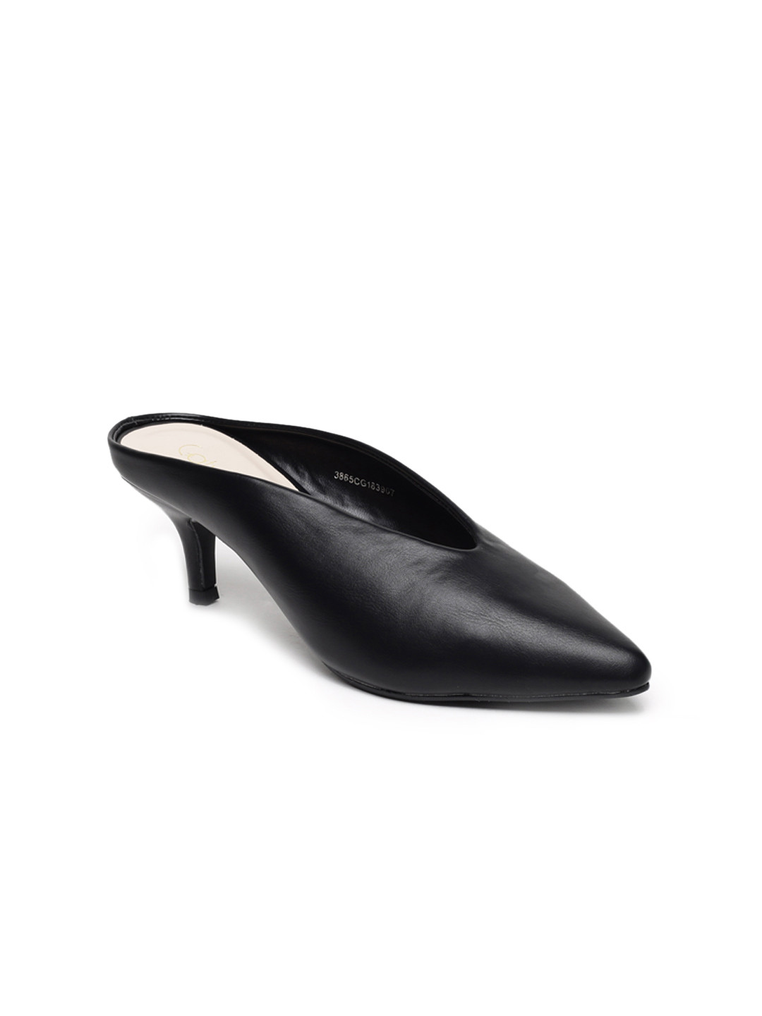 Buy Catwalk Women Black Solid Mules - Heels for Women 7585647 | Myntra