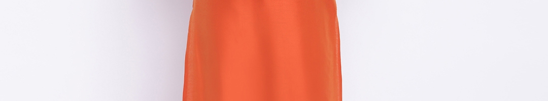 Buy Shakumbhari Women Orange Embroidered Kurta With Trousers - Kurta ...