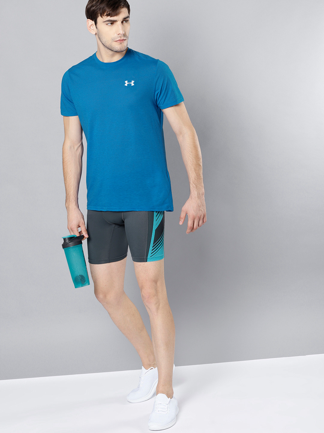 Buy UNDER ARMOUR Men Grey HeatGear SuperVent 2.0 Compression Shorts Shorts for Men 7605433