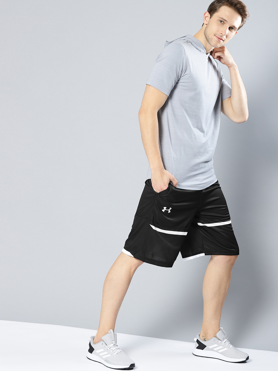 Buy UNDER ARMOUR Men Black Solid SC30 Pick 'n Roll Sports Shorts