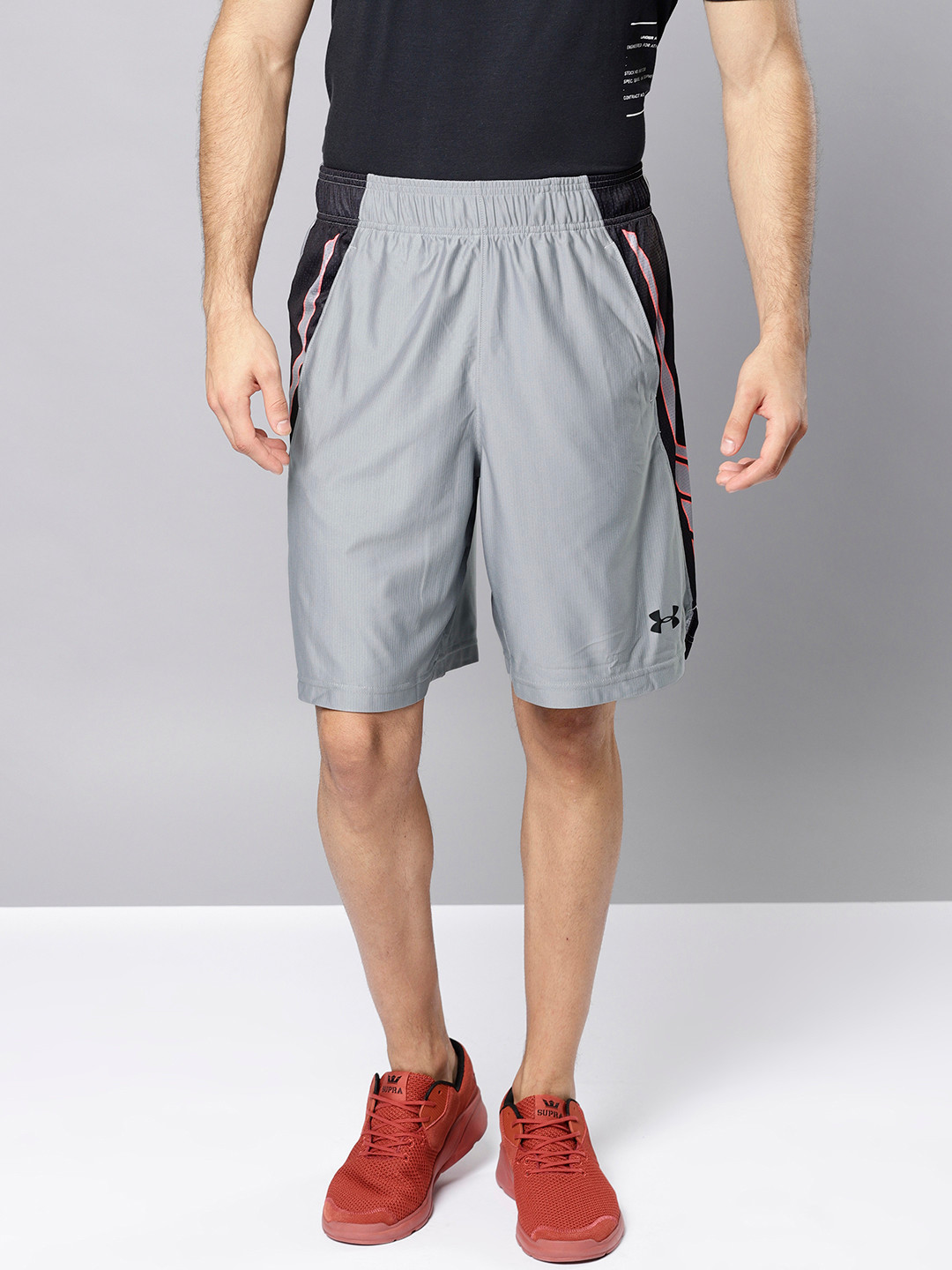 Buy UNDER ARMOUR Men Grey Team 9" Basketball Shorts Shorts for Men