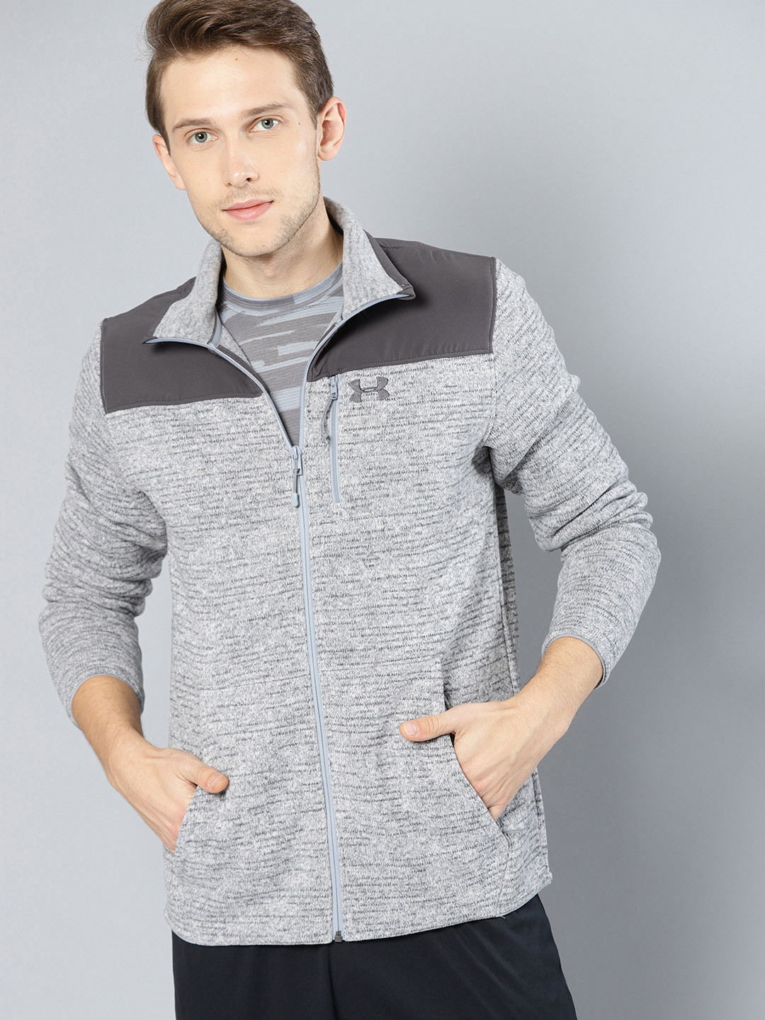 Buy UNDER ARMOUR Men Grey Solid Specialist 2.0 Jacket Jackets for Men