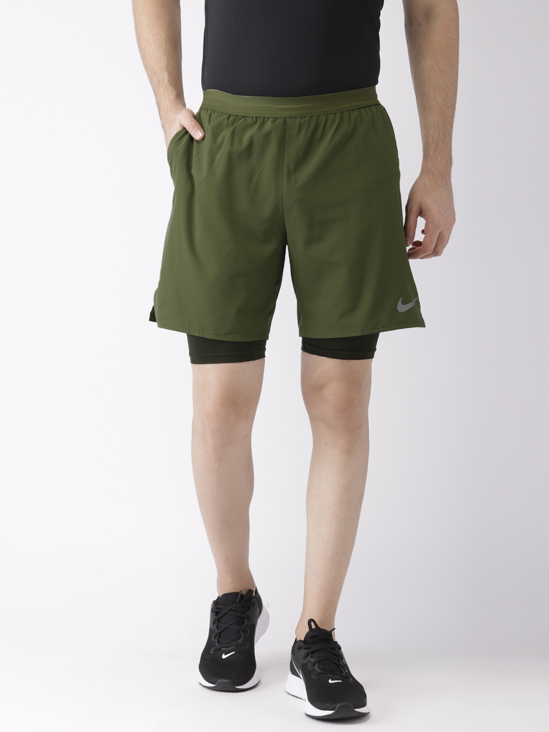 olive nike woven shorts