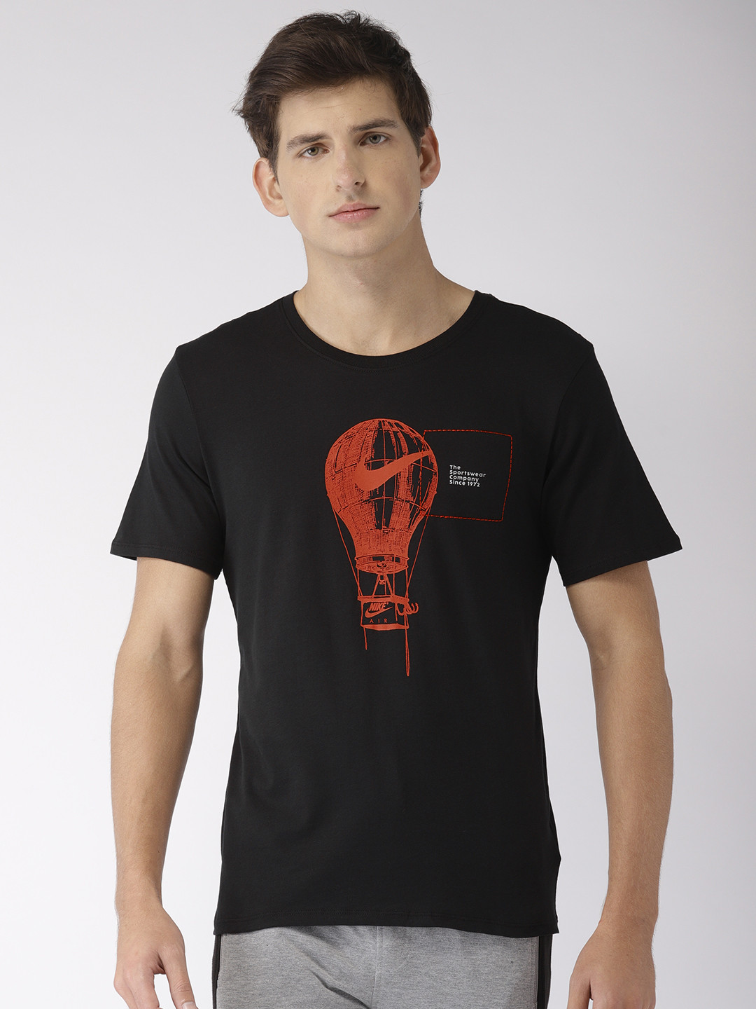nike t shirts mens red and black