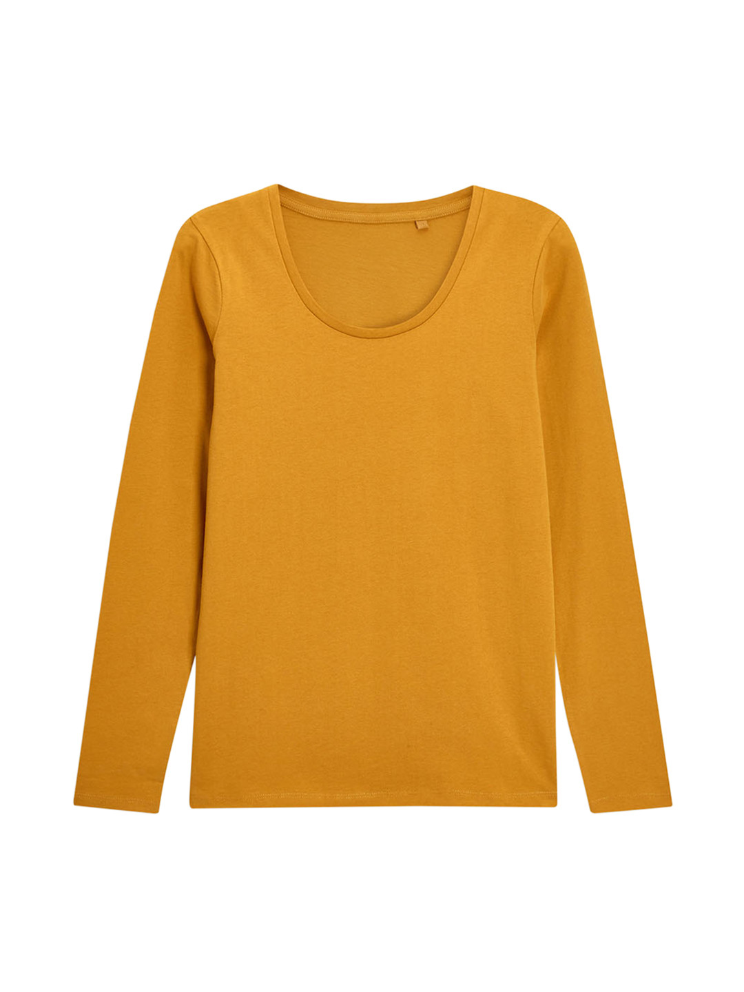 Buy Next Women Mustard Yellow Solid Round Neck T Shirt Tshirts for