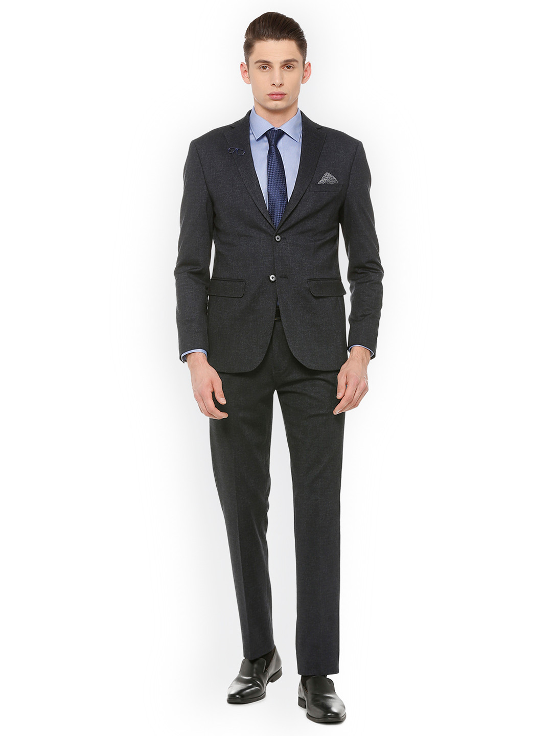 Buy Peter England Elite Men Black Formal Suit Suits for Men 7623915