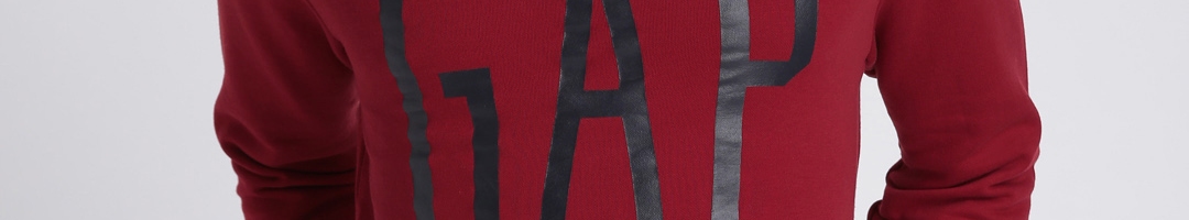 Buy GAP Men Red Printed Sweatshirt - Sweatshirts for Men 7624100 | Myntra