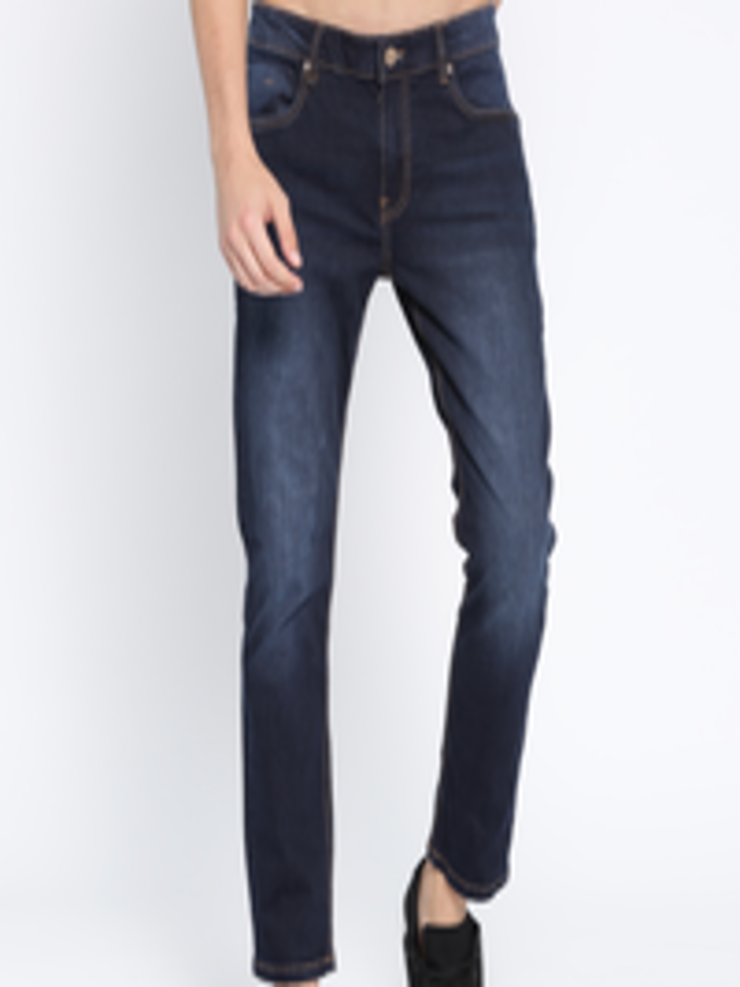 Buy Roadster Men Blue Regular Fit Mid Rise Clean Look Jeans - Jeans for ...