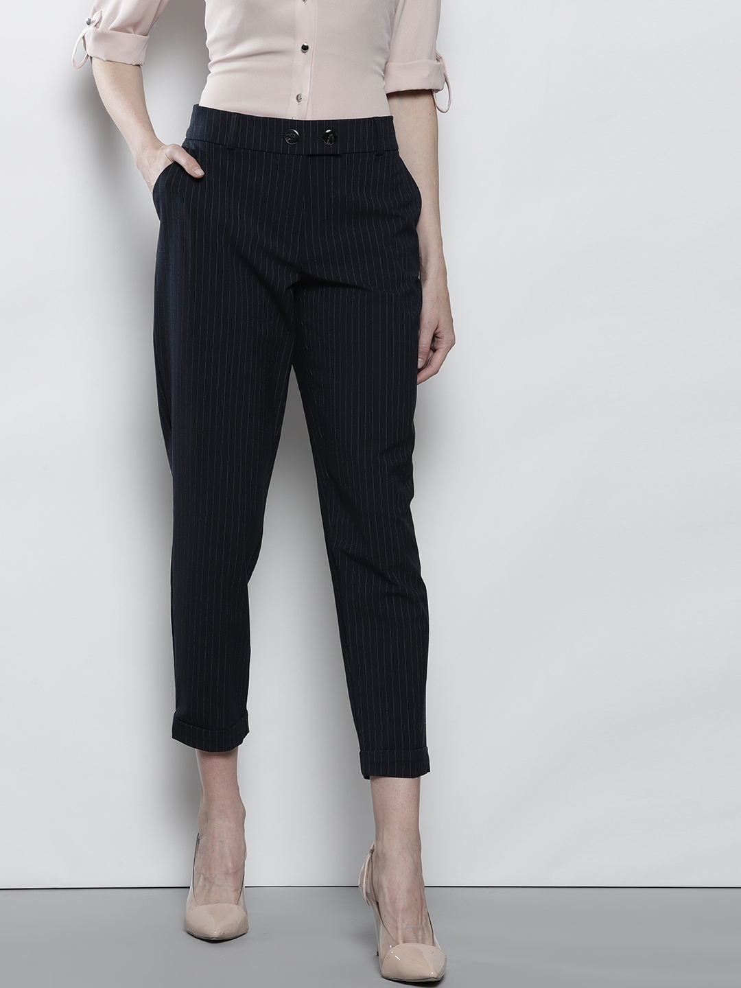 striped formal pants ladies