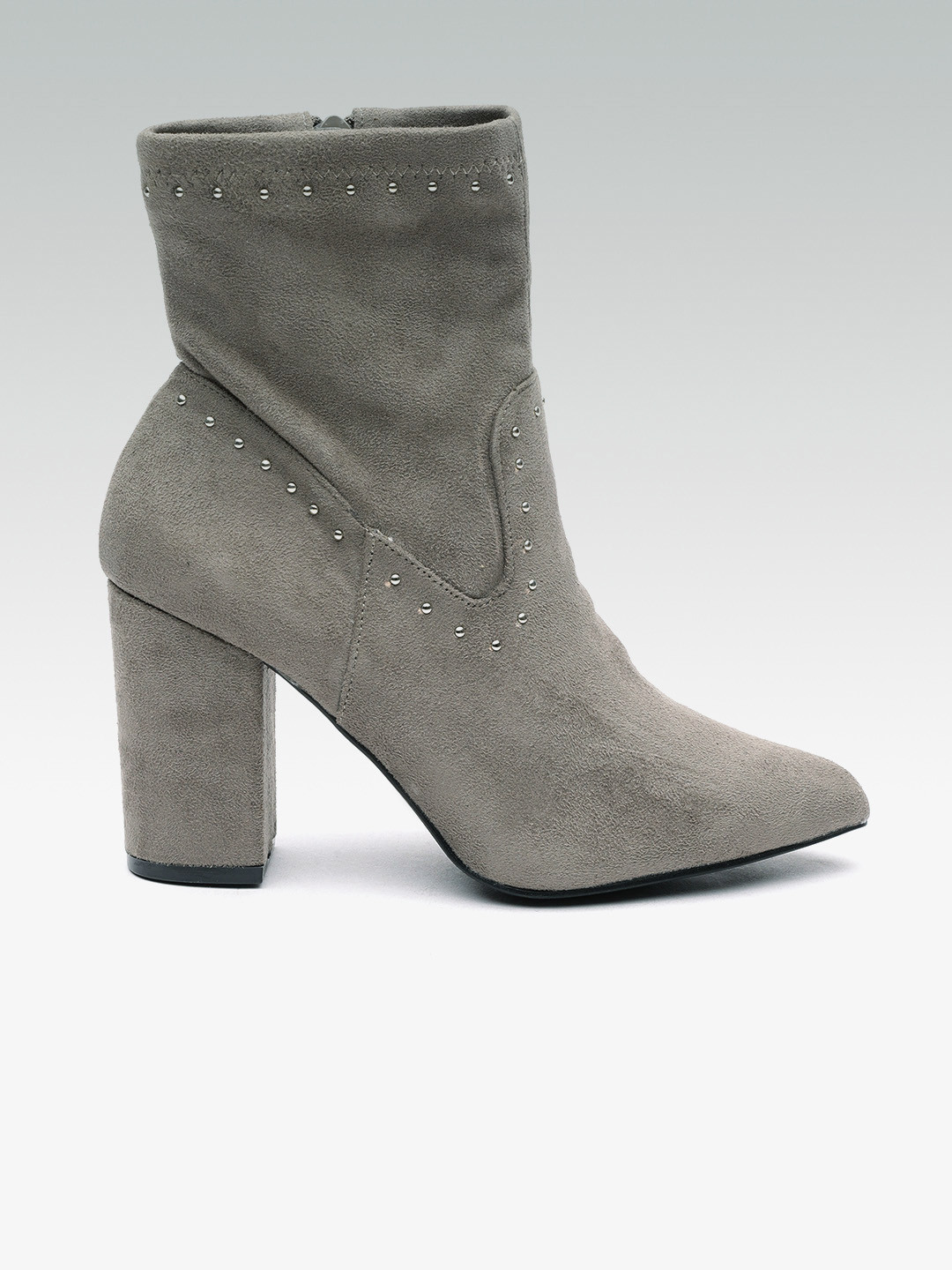 Buy DOROTHY PERKINS Women Grey Solid Heeled Boots Boots for Women