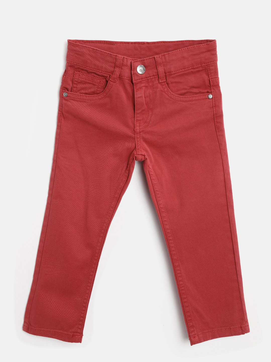 Buy Losan Boys Red Regular Fit Mid Rise Clean Look Stretchable Jeans